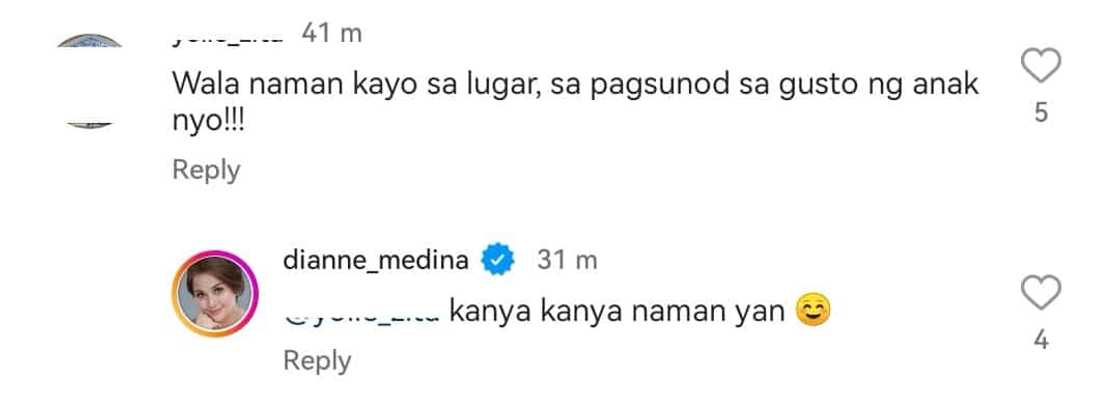 Dianne Medina, sinagot ang mga komento sa pagsunod nila sa gusto ng anak nilang si Joaquin