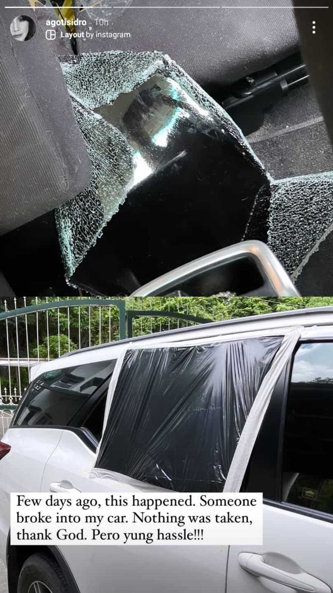 Agot Isidro, kinilabutan matapos makitang wasak ang bintana ng kanyang kotse: “Someone broke into my car” Agot Isidro, kinilabutan matapos makitang wasak ang bintana ng kanyang kotse: “Someone broke into my car”