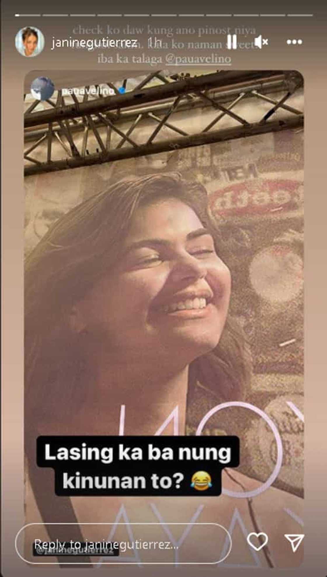 Paulo Avelino, Janine Gutierrez, tease each other on IG: "Lasing ka ba nung kinunan to?" Paulo Avelino, Janine Gutierrez, tease each other on IG: "Lasing ka ba nung kinunan to?"