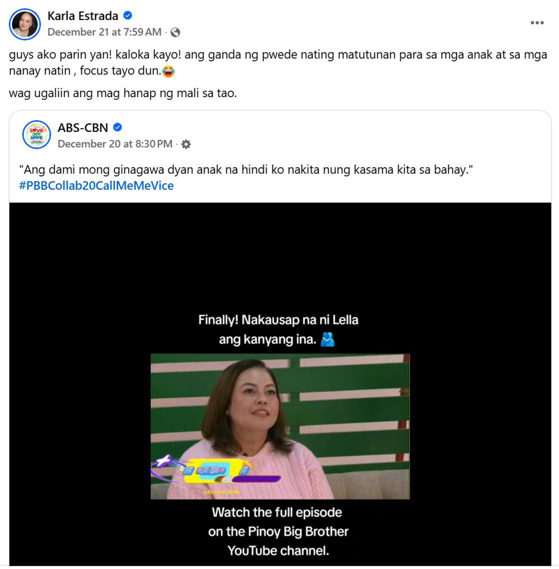 Karla Estrada, sinagot ang mga pumuna sa kanyang itsura sa PBB: "Ako pa rin yan!" Karla Estrada, sinagot ang mga pumuna sa kanyang itsura sa PBB: "Ako pa rin yan!"