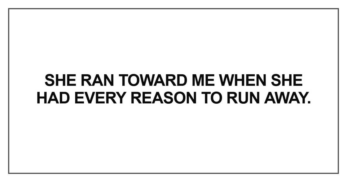 She ran toward She ran toward