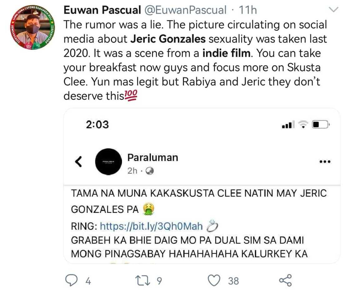 Jeric Gonzales' viral photos with a man turn out to be from his 2020 indie film Jeric Gonzales' viral photos with a man turn out to be from his 2020 indie film