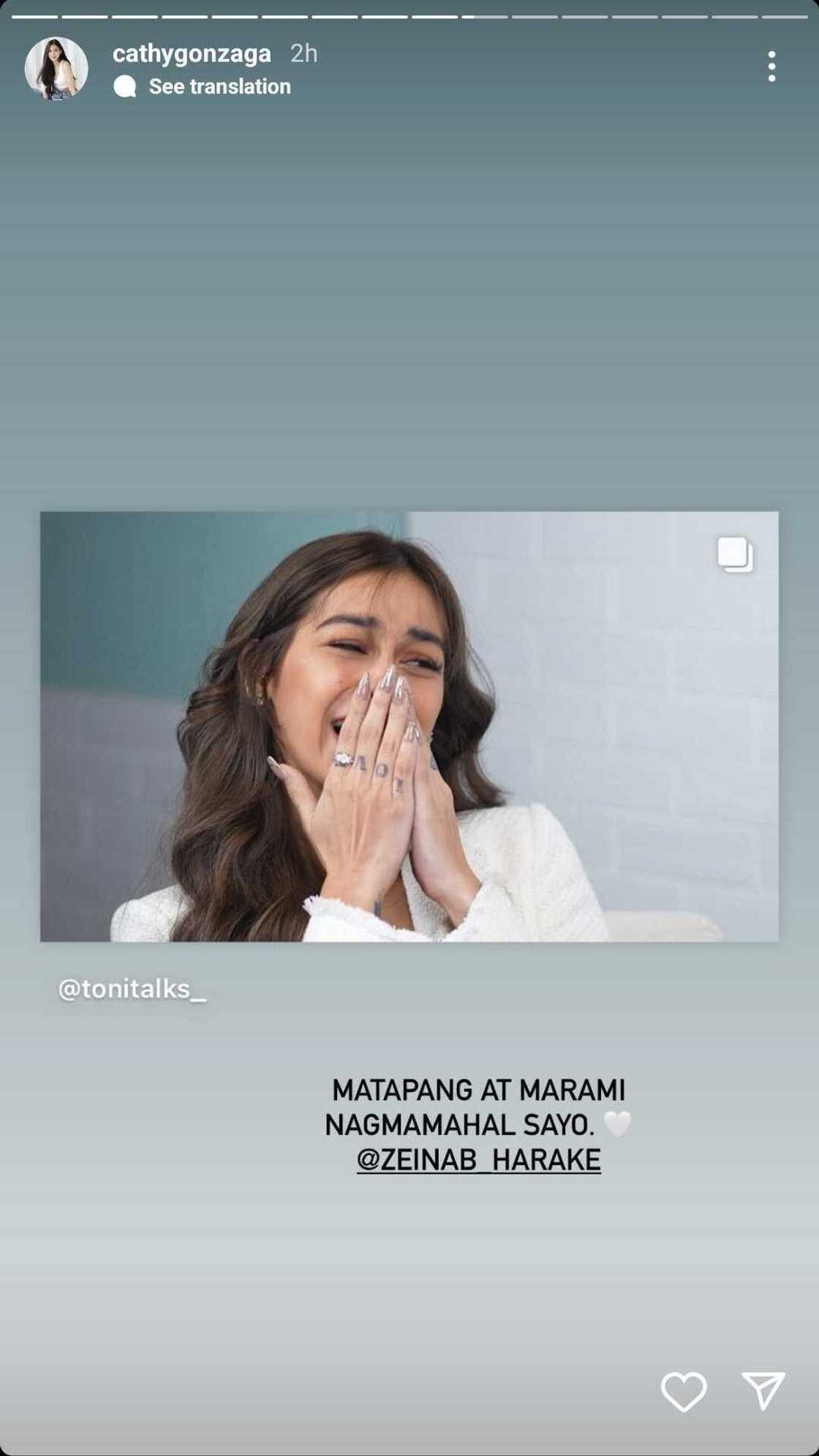 Alex Gonzaga, nagpakita ng suporta para kay Zeinab Harake sa gitna ng viral interview Alex Gonzaga, nagpakita ng suporta para kay Zeinab Harake sa gitna ng viral interview