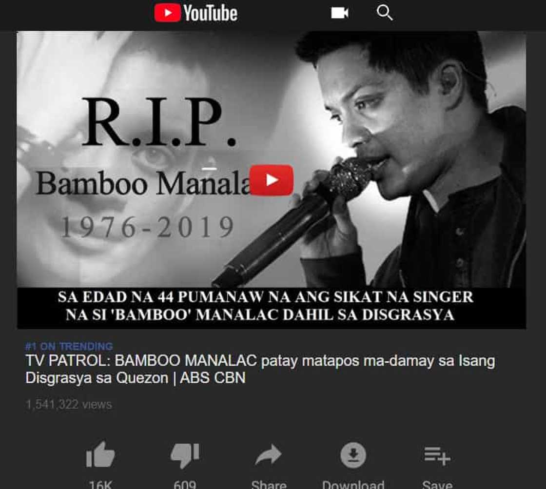 Fact check: Did Bamboo Mañalac die in a ‘car crash’ in Quezon? Fact check: Did Bamboo Mañalac die in a ‘car crash’ in Quezon?