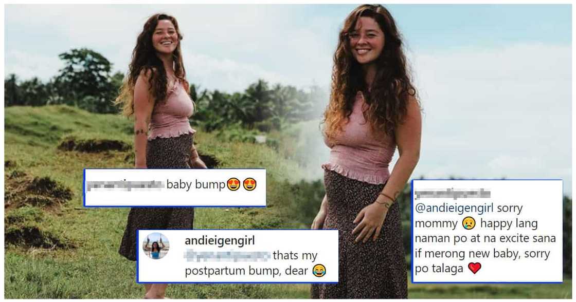 Andi Eigenmann sa netizen na nagsabing my baby bump siya: "Thats my postpartum bump, dear" Andi Eigenmann sa netizen na nagsabing my baby bump siya: "Thats my postpartum bump, dear"
