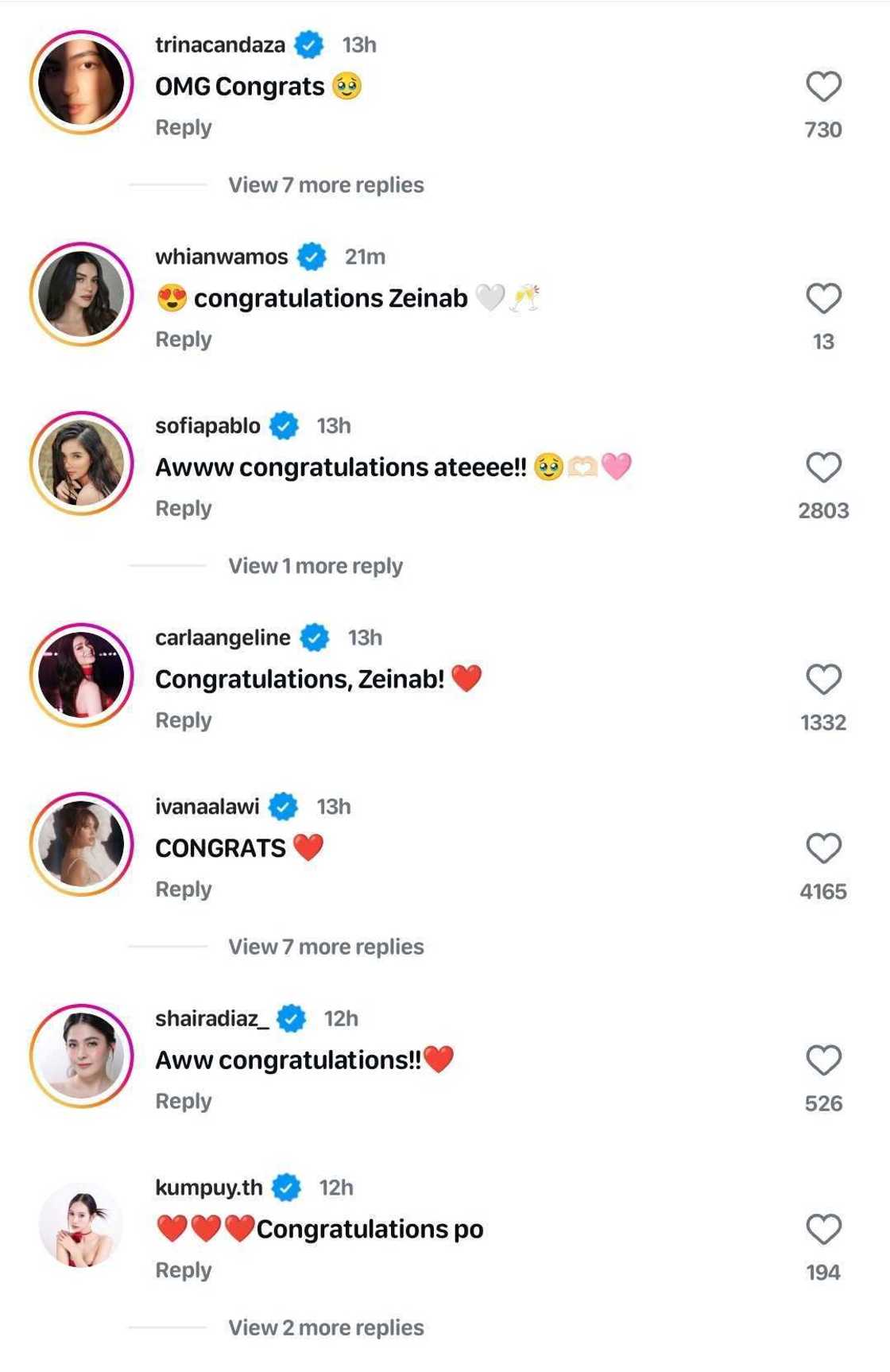 Celebrities react to Zeinab Harake, Ray Parks' engagement Celebrities react to Zeinab Harake, Ray Parks' engagement