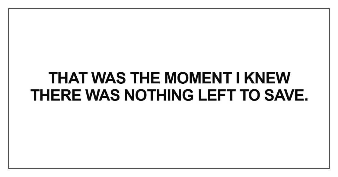 That was the moment I knew That was the moment I knew