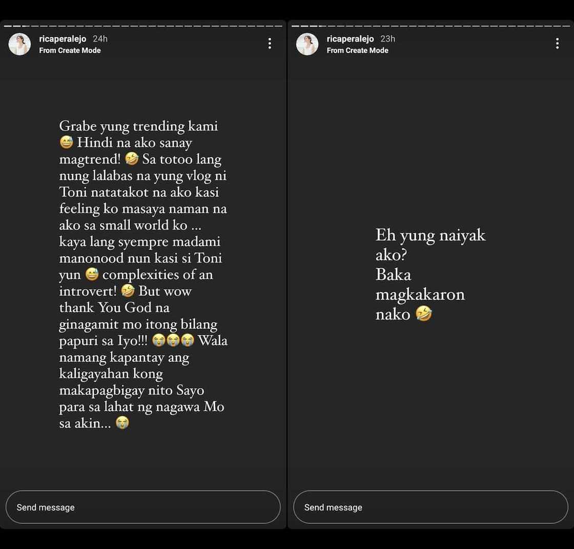 Rica Peralejo shares her honest thoughts over viral interview with Toni Gonzaga Rica Peralejo shares her honest thoughts over viral interview with Toni Gonzaga