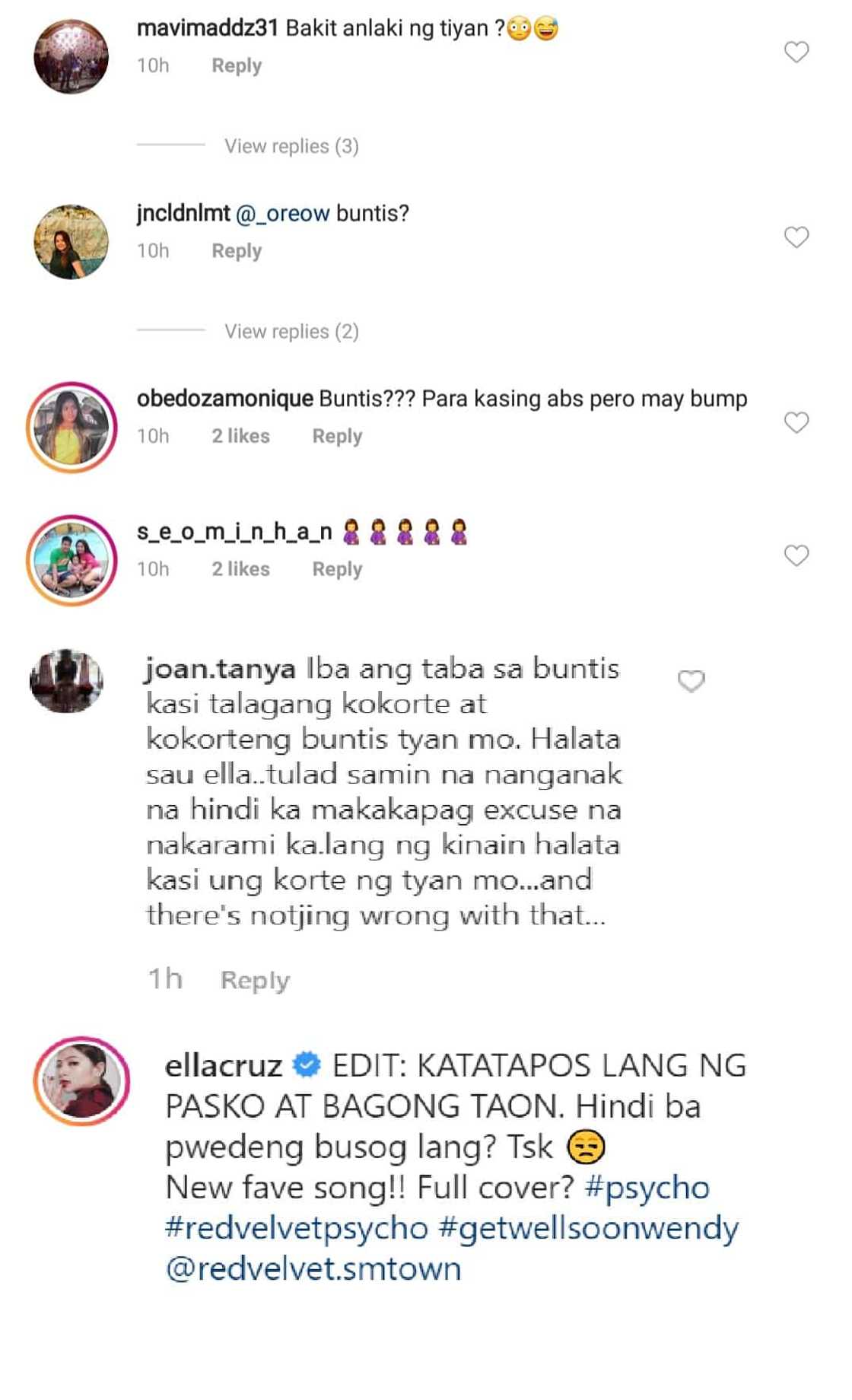 Ella Cruz’s new K-Pop dance video draws pregnancy speculation from netizens Ella Cruz’s new K-Pop dance video draws pregnancy speculation from netizens