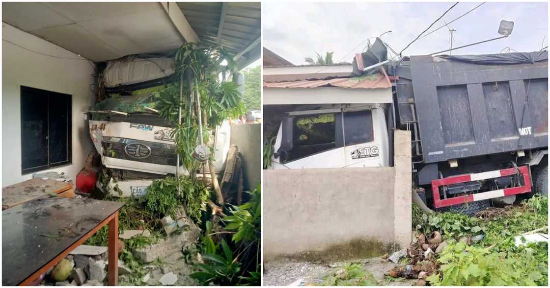 Babaeng nagsasampay lang, patay matapos maararo ng dump truck ang kanilang bahay Babaeng nagsasampay lang, patay matapos maararo ng dump truck ang kanilang bahay