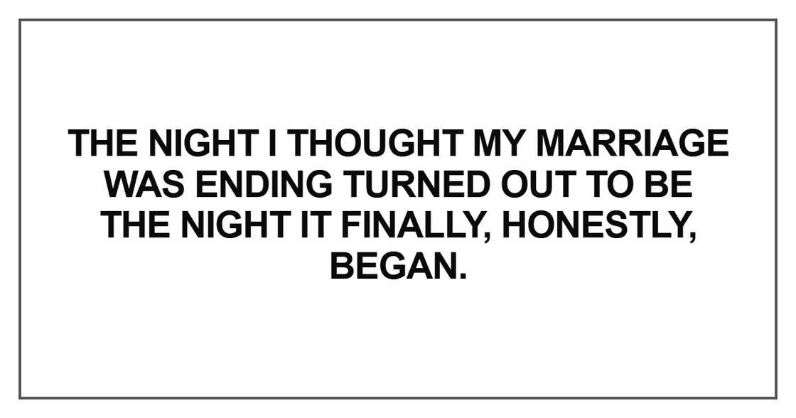 The night I thought The night I thought