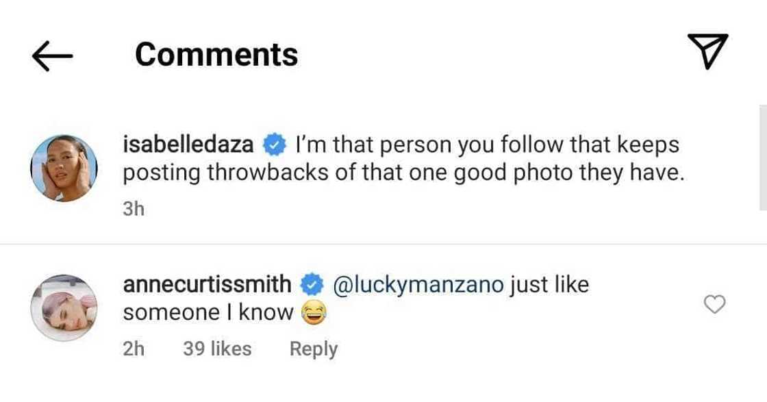 Anne Curtis tags Luis Manzano in Isabelle Daza's hilarious "throwbacks" post Anne Curtis tags Luis Manzano in Isabelle Daza's hilarious "throwbacks" post