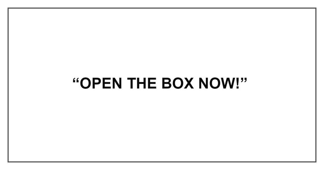 OPEN THE BOX NOW