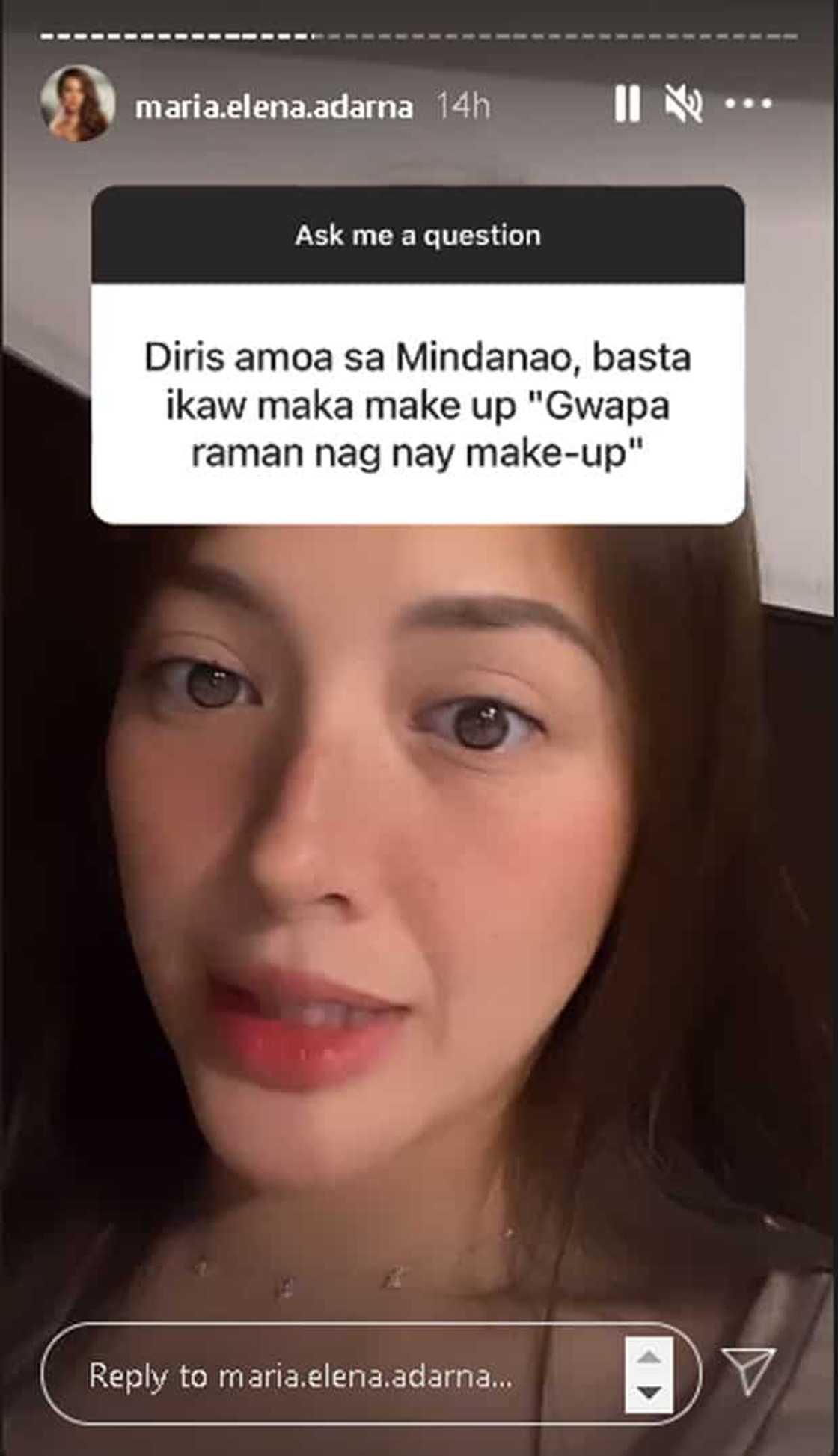 Ellen Adarna, may bwelta sa mga nagsasabing "maganda lang dahil sa make-up" Ellen Adarna, may bwelta sa mga nagsasabing "maganda lang dahil sa make-up"