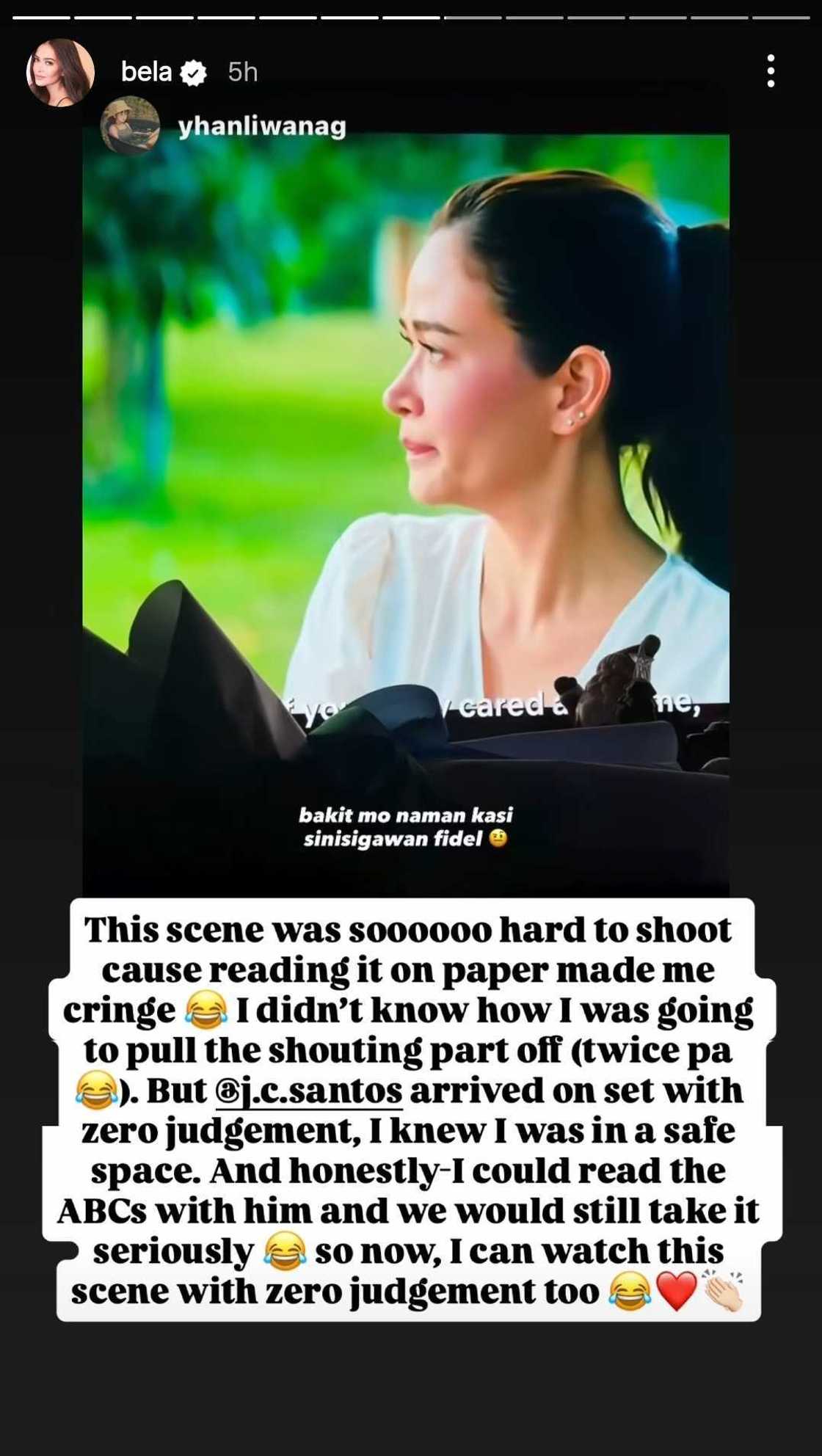 Bela Padilla opens up about a scene she did with JC Santos: "Made me cringe" Bela Padilla opens up about a scene she did with JC Santos: "Made me cringe"