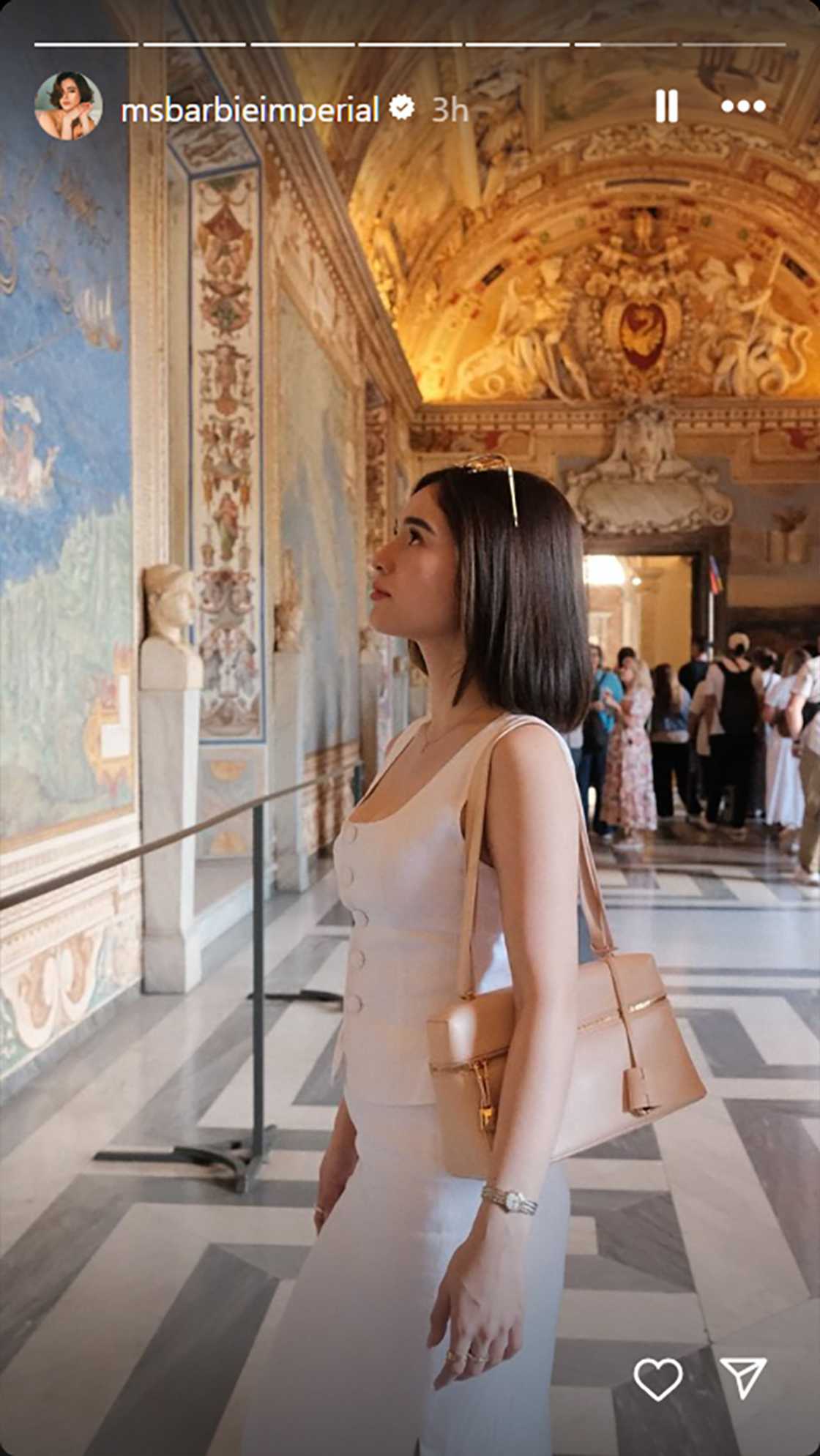 Barbie Imperial, ibinida ilang pics na tila kuha mula sa loob ng Vatican City