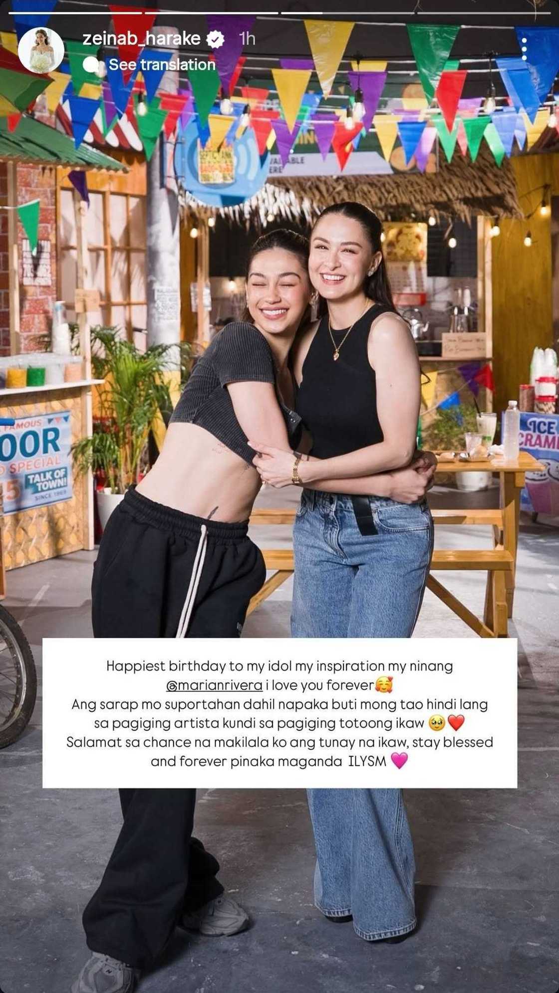Zeinab Harake, binati ang kanyang 'idol' at 'inspiration' na si Marian Rivera sa kaarawan nito