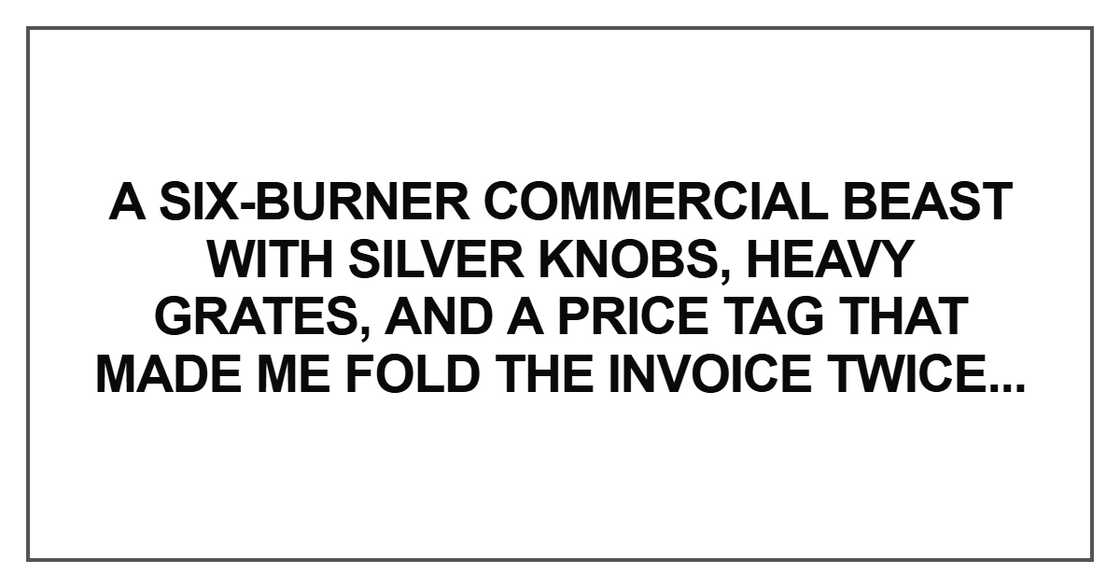 A six-burner commercial beast A six-burner commercial beast