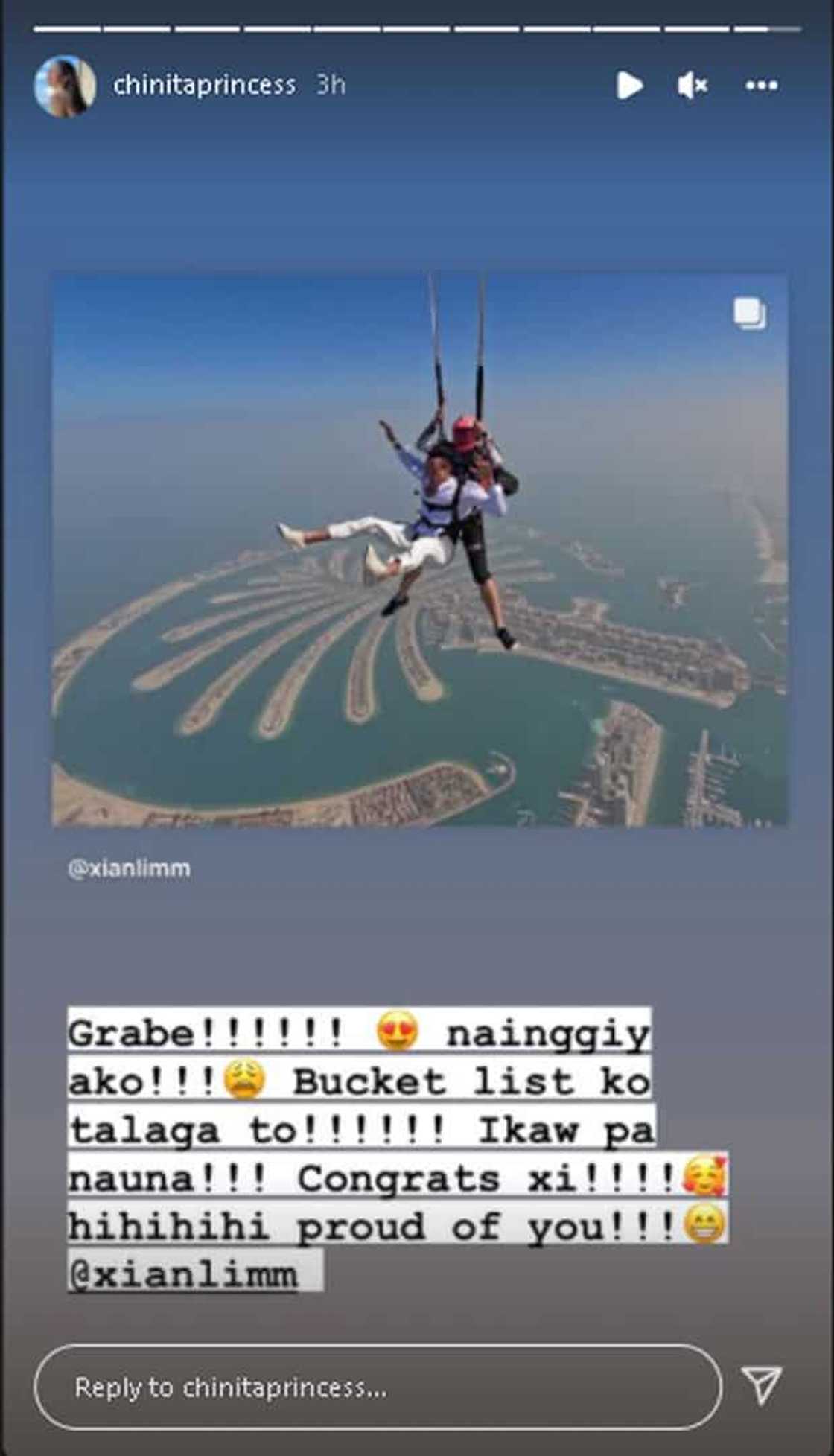 Kim Chiu, trip ang sky diving; nainggit kay Xian Lim dahil naunang subukan ang sport: “Grabe! nainggit ako!”