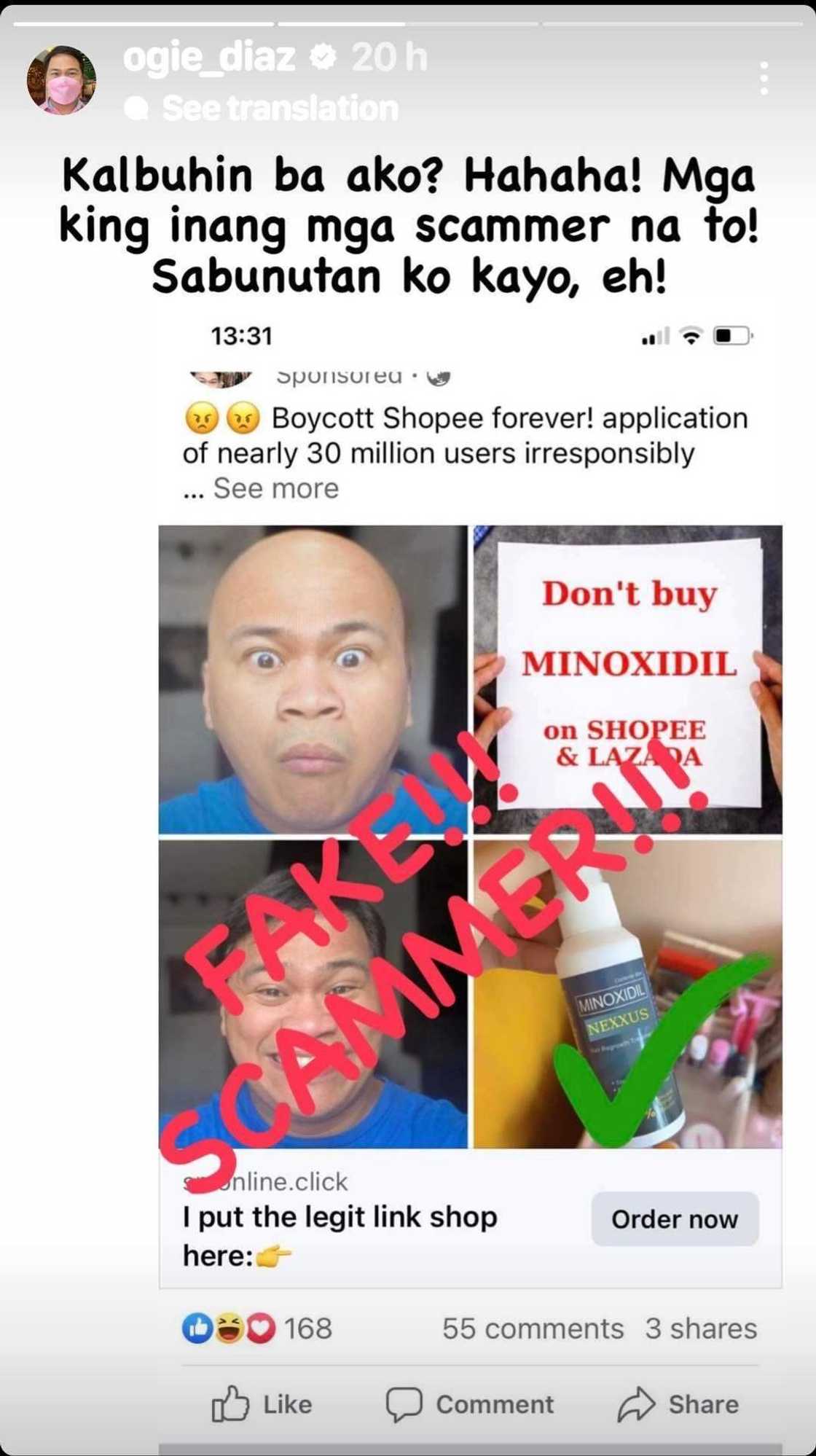 Ogie Diaz, nawindang sa fake ad na ginamit ang pics niya: “Kalbuhin ba ako?” Ogie Diaz, nawindang sa fake ad na ginamit ang pics niya: “Kalbuhin ba ako?”
