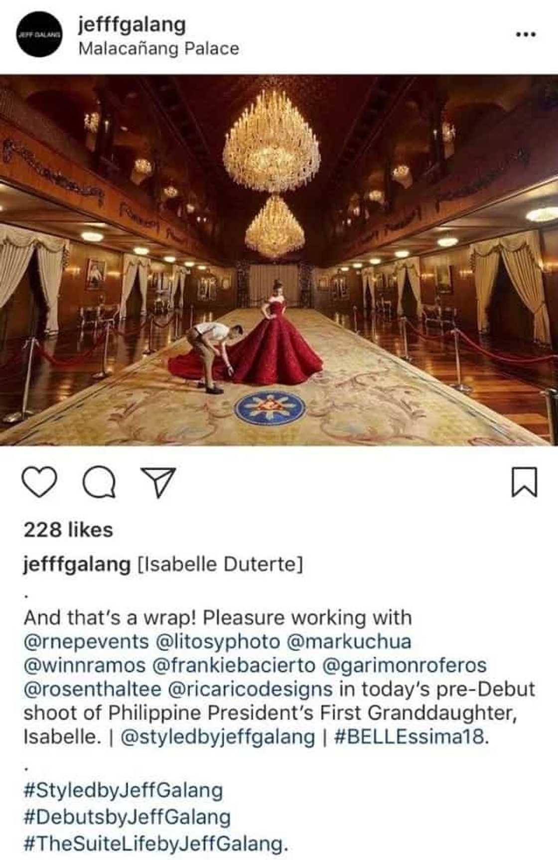 Isabelle Duterte's pre-debut gown is similar to Ai-Ai's prenup gown
