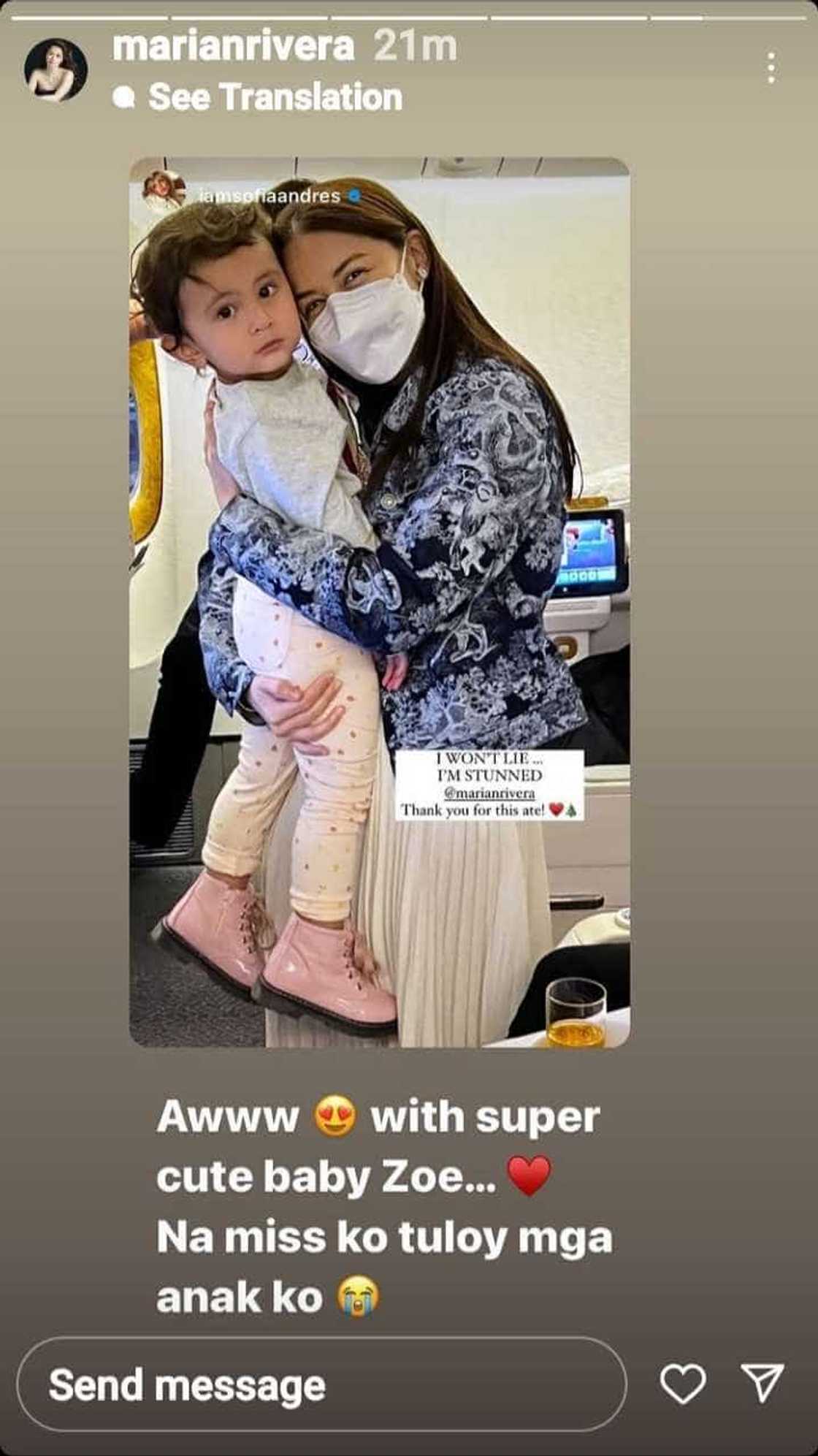 Marian Rivera, aminadong na-miss ang mga anak nang maka-bonding ang anak ni Sofia Andres