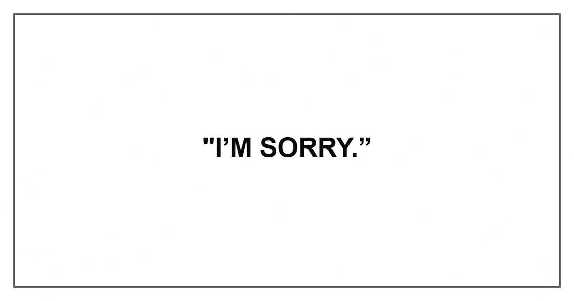 "I’m sorry.”
