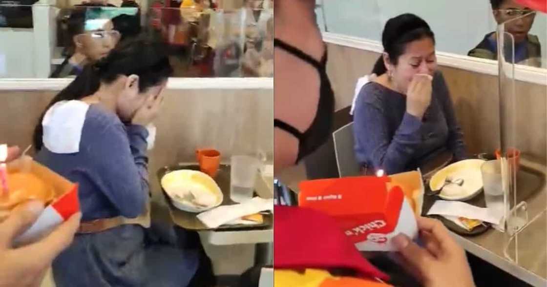 PWD na nagdiriwang pala ng kaarawan, naluha nang isurpresa ng mga service crew PWD na nagdiriwang pala ng kaarawan, naluha nang isurpresa ng mga service crew