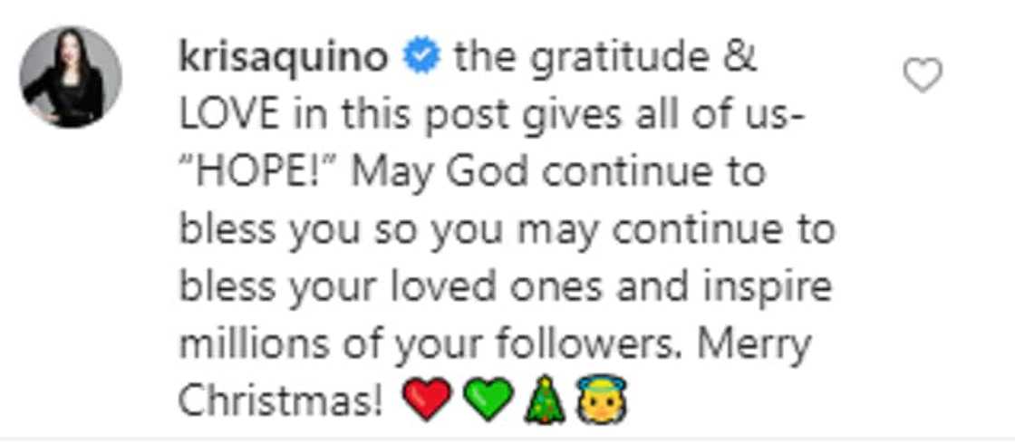 Kris Aquino reacts to Liza Soberano's heartfelt post about her new house Kris Aquino reacts to Liza Soberano's heartfelt post about her new house