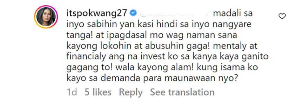 Pokwang, niresbakan nang bonggang-bongga ang isang netizen na nagsabi sa kanya na mag-move on Pokwang, niresbakan nang bonggang-bongga ang isang netizen na nagsabi sa kanya na mag-move on