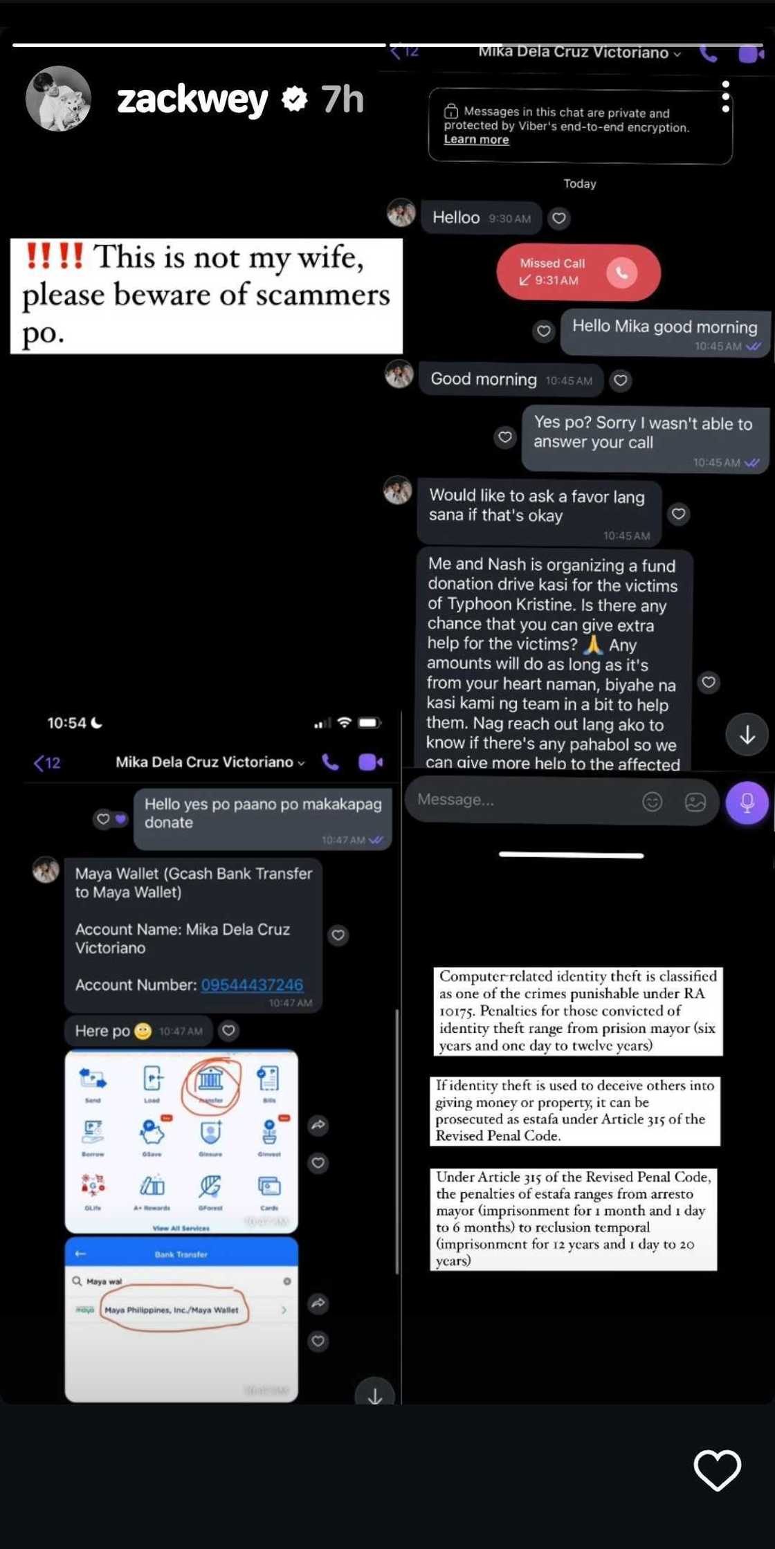 Nash Aguas, ibinahagi ang screenshots ng messages ng scammer na ginagamit identity ni Mika Dela Cruz