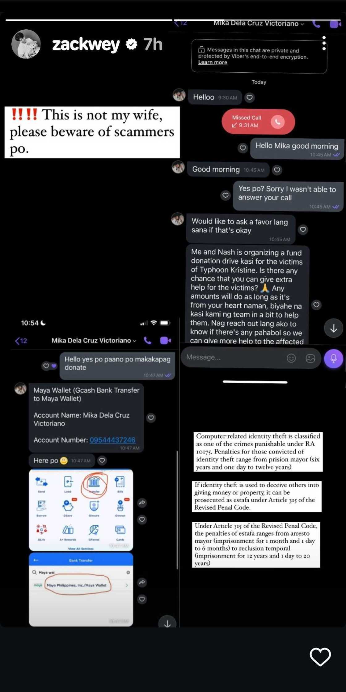 Nash Aguas, ibinahagi ang screenshots ng messages ng scammer na ginagamit identity ni Mika Dela Cruz Nash Aguas, ibinahagi ang screenshots ng messages ng scammer na ginagamit identity ni Mika Dela Cruz