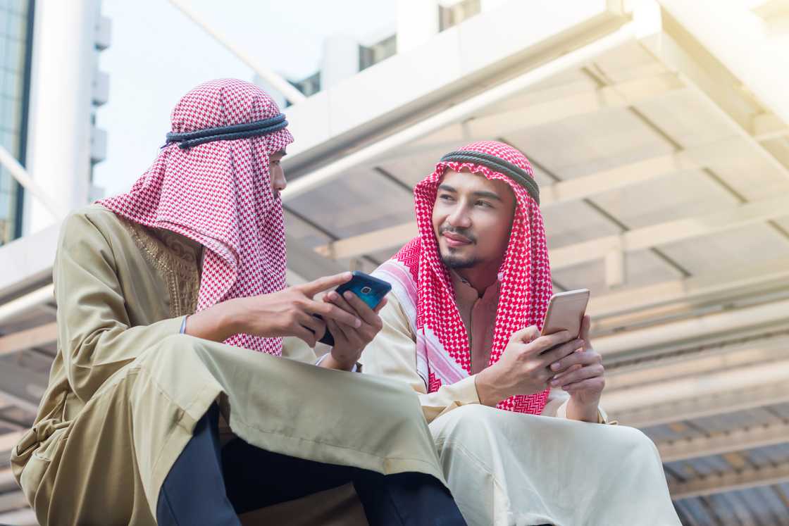 Muslim men talking Muslim men talking