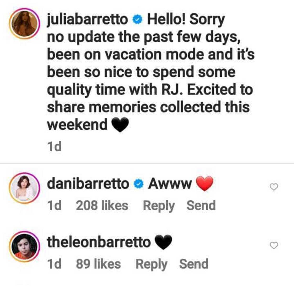 Dani at Leon Barretto, nag-react sa sweet pics nina Julia Barretto, Gerald Anderson sa SG: “Awww” Dani at Leon Barretto, nag-react sa sweet pics nina Julia Barretto, Gerald Anderson sa SG: “Awww”
