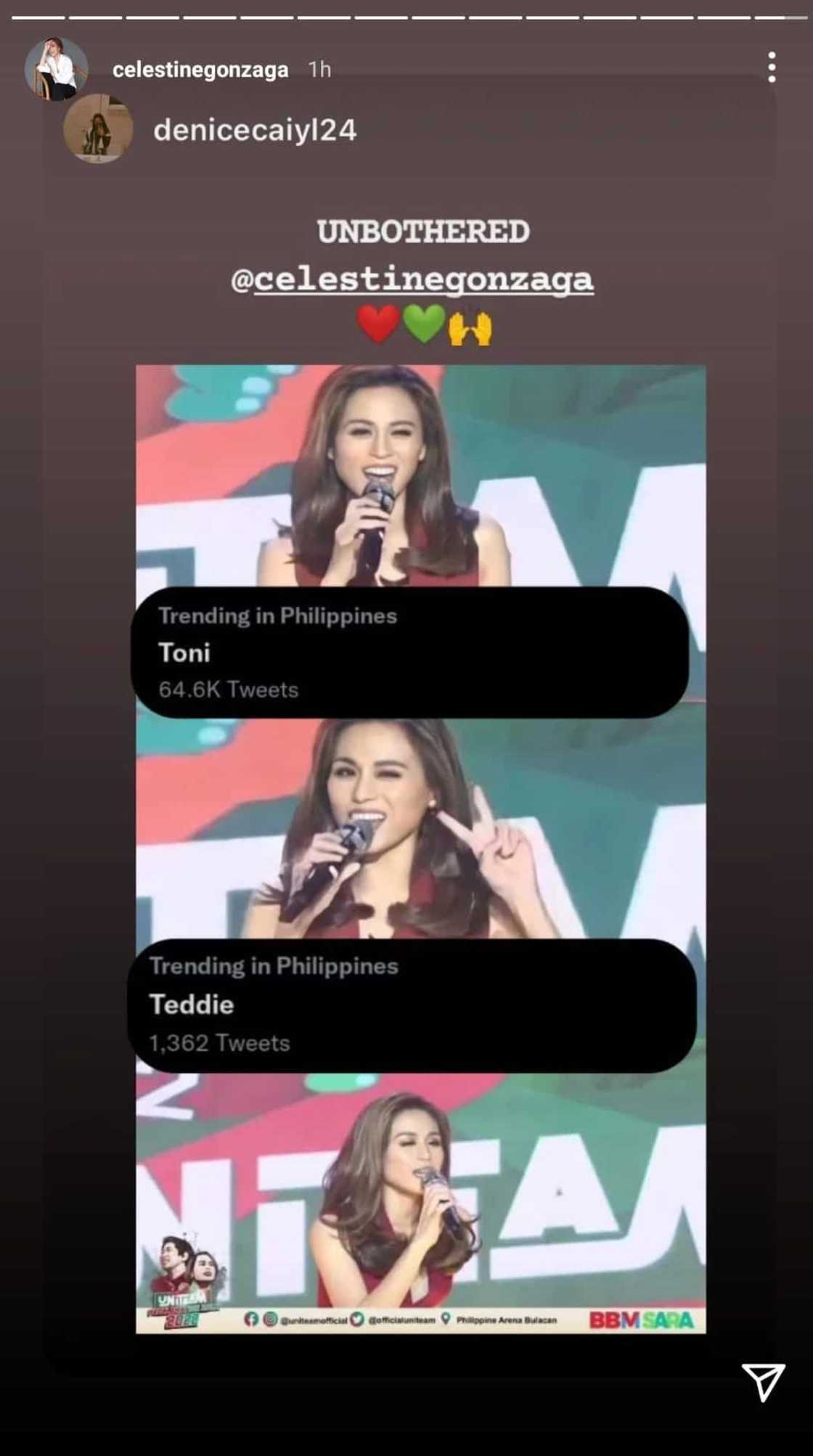 Toni Gonzaga shares “unbothered” post after she trended on Twitter Toni Gonzaga shares “unbothered” post after she trended on Twitter