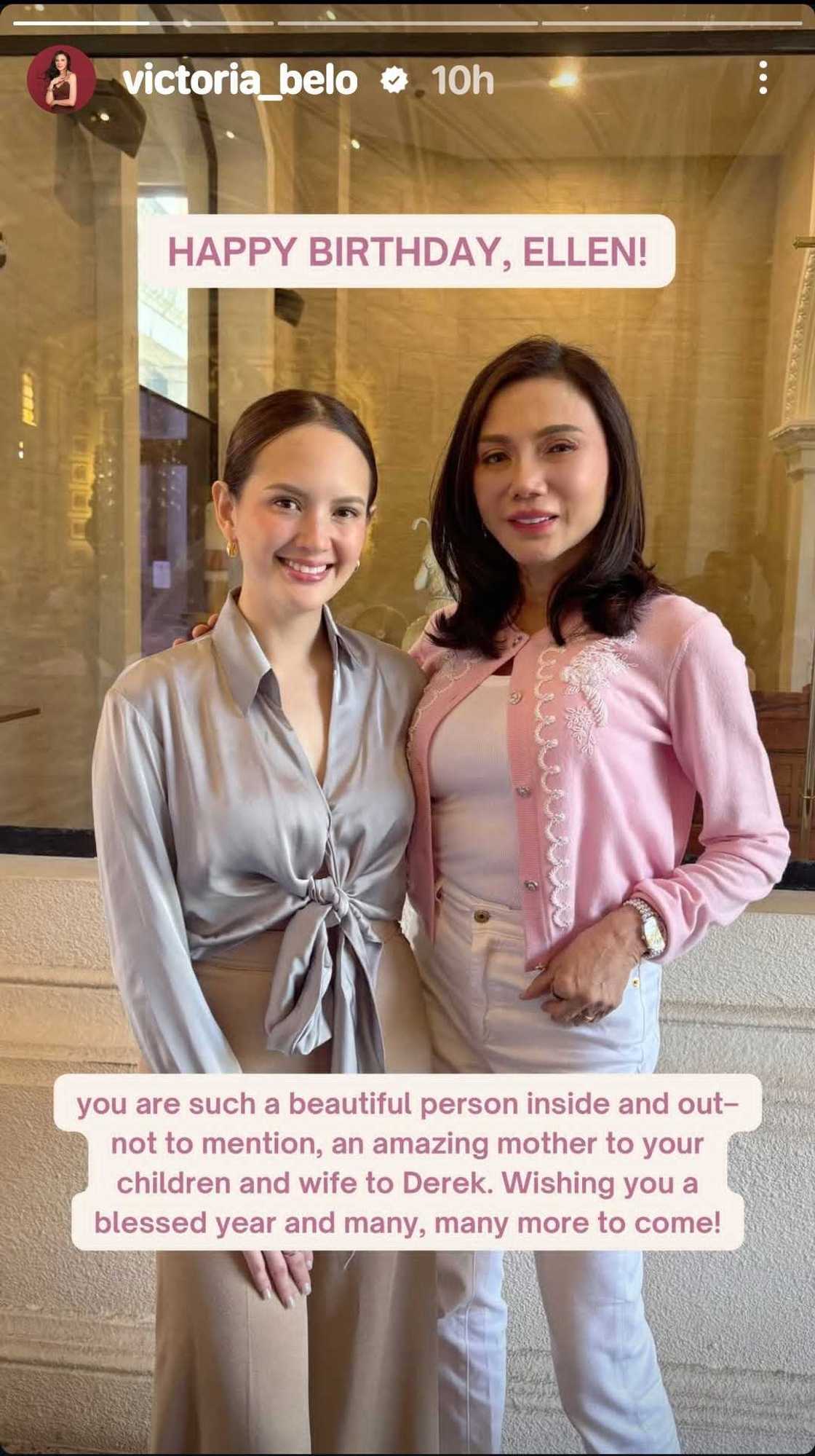 Ellen Adarna, nakatanggap ng nakakaantig na birthday message mula kay Vicki Belo Ellen Adarna, nakatanggap ng nakakaantig na birthday message mula kay Vicki Belo