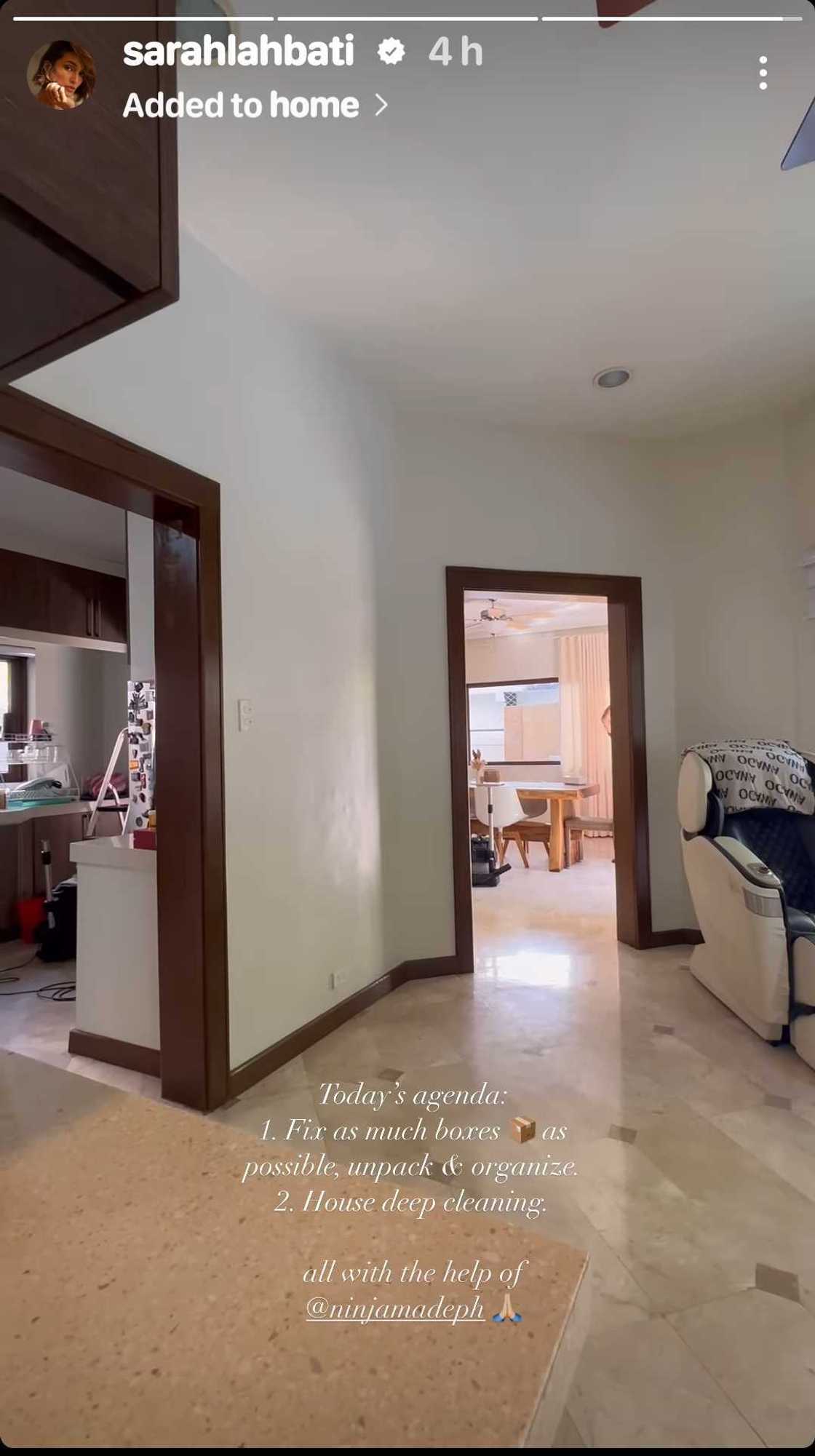 Sarah Lahbati, nagbigay ng update sa bagong bahay: “House deep cleaning” Sarah Lahbati, nagbigay ng update sa bagong bahay: “House deep cleaning”
