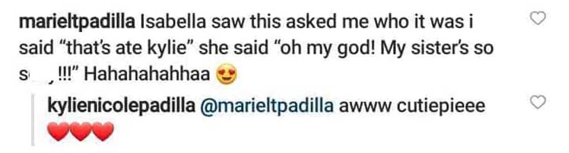 Mariel Padilla, sinabing napa-“oh my God” ang anak na si Isabella sa picture ni Kylie Padilla Mariel Padilla, sinabing napa-“oh my God” ang anak na si Isabella sa picture ni Kylie Padilla