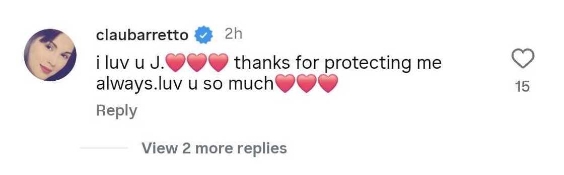 Claudine Barretto reacts to JJ Barretto's post; thanks him for "protecting" her Claudine Barretto reacts to JJ Barretto's post; thanks him for "protecting" her