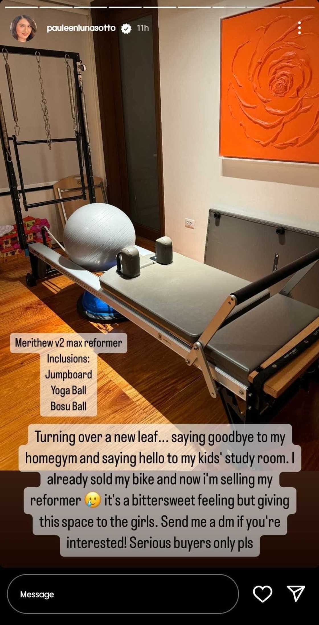 Pauleen Luna, binebenta na ang gym setup: "Saying hello to my kids' study room" Pauleen Luna, binebenta na ang gym setup: "Saying hello to my kids' study room"