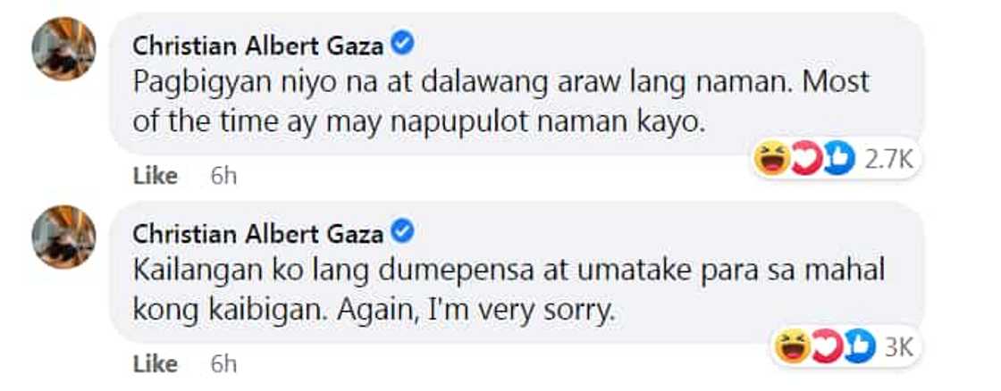 Xian Gaza, nag-apologize sa kanyang followers: “I'm very sorry”