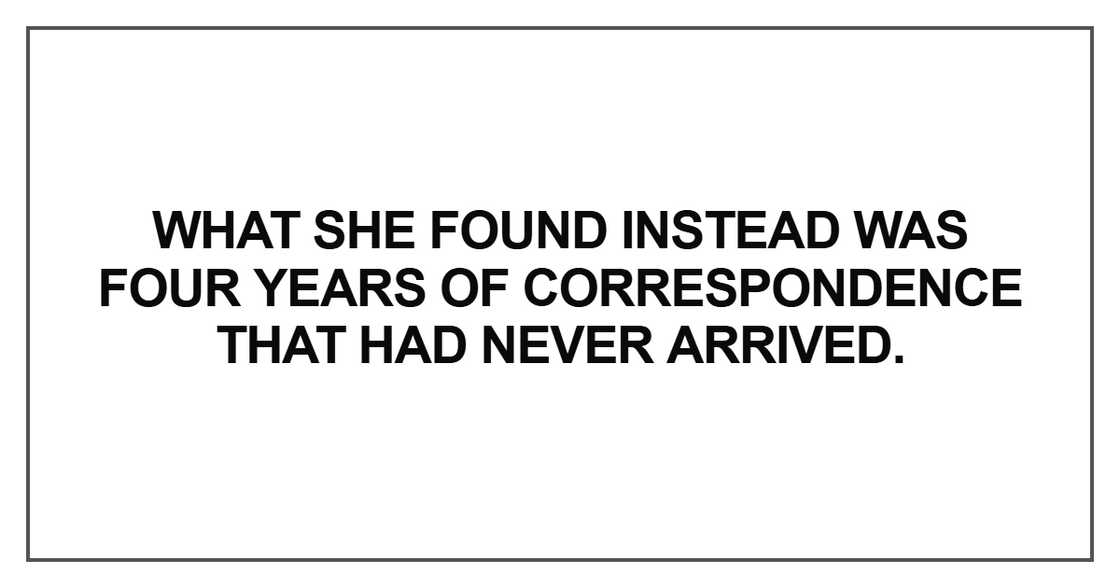What she found instead was four years What she found instead was four years