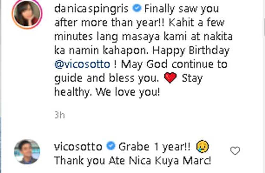 Magkapatid na Vico at Danica Sotto, sobrang-saya sa muling pagkikita pagkatapos ng 1 taon