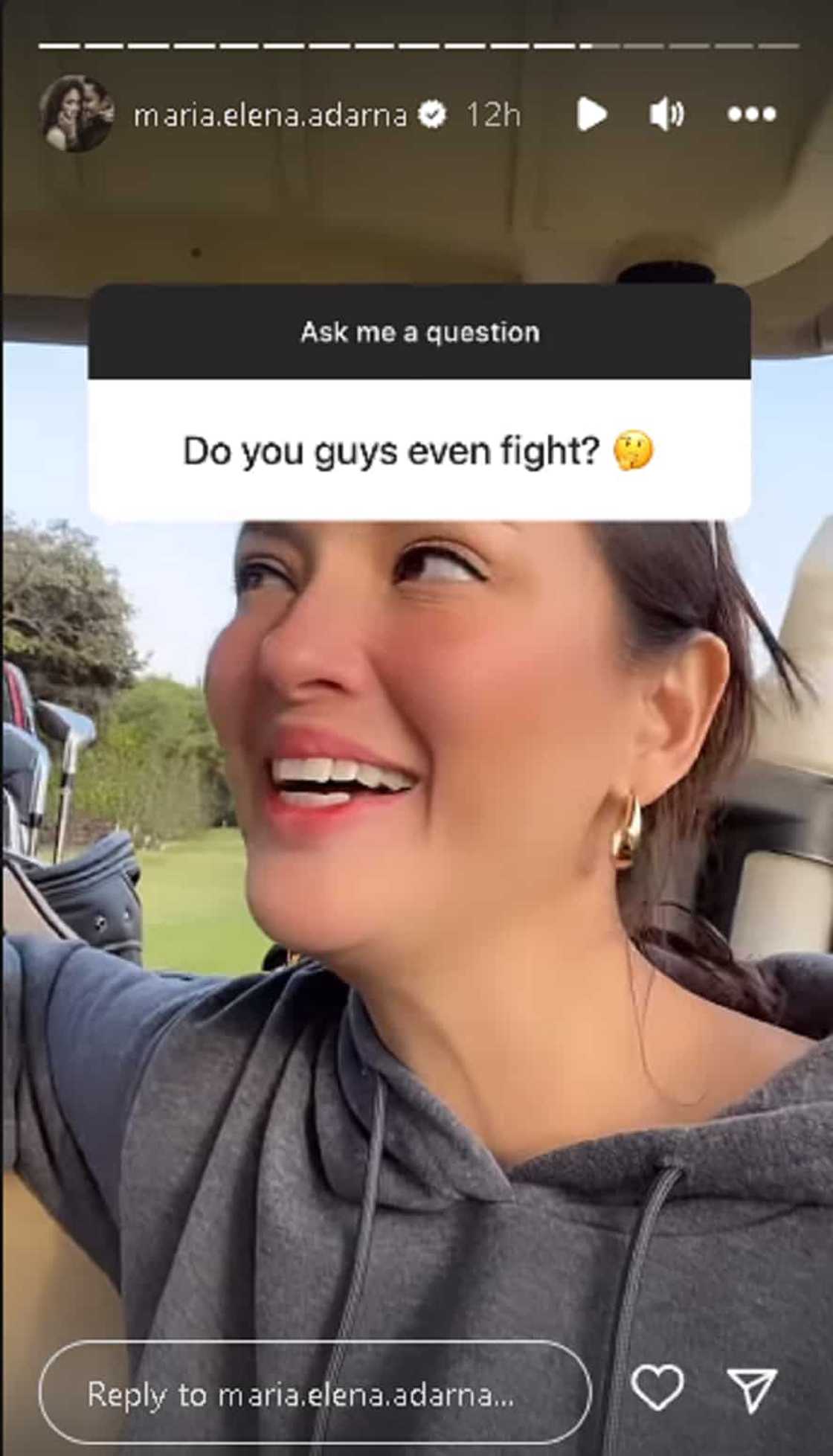 Ellen Adarna, tumawa habang sinasagot ang tanong ng isang netizen: “Do you guys even fight?”