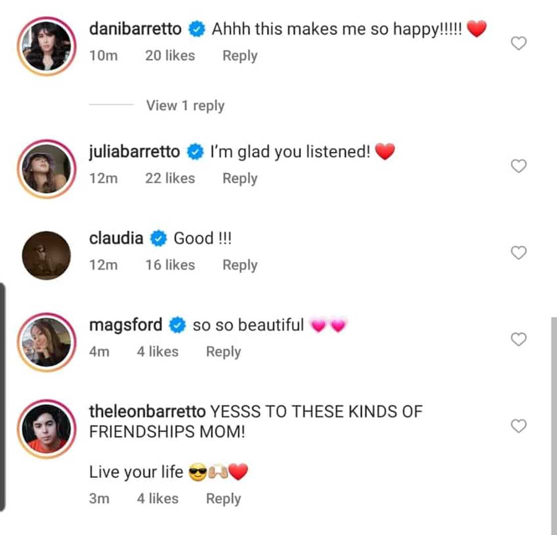 'I'm glad you listened': Julia Barretto tells Marjorie Barretto on meeting Ruffa Gutierrez, Karla Estrada 'I'm glad you listened': Julia Barretto tells Marjorie Barretto on meeting Ruffa Gutierrez, Karla Estrada
