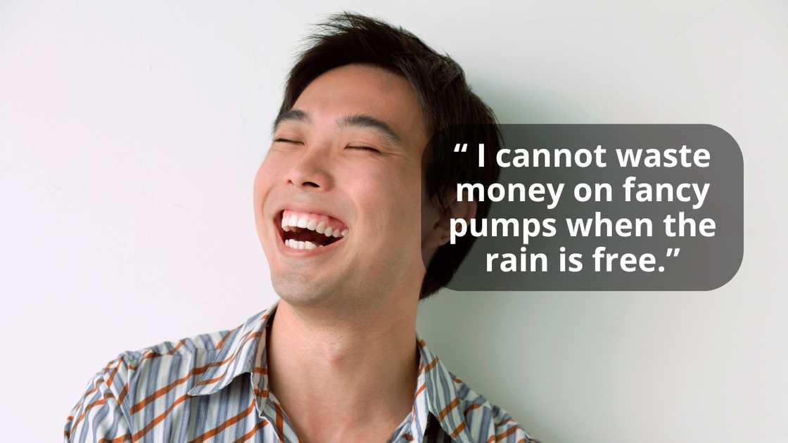 A man laughing dismissively