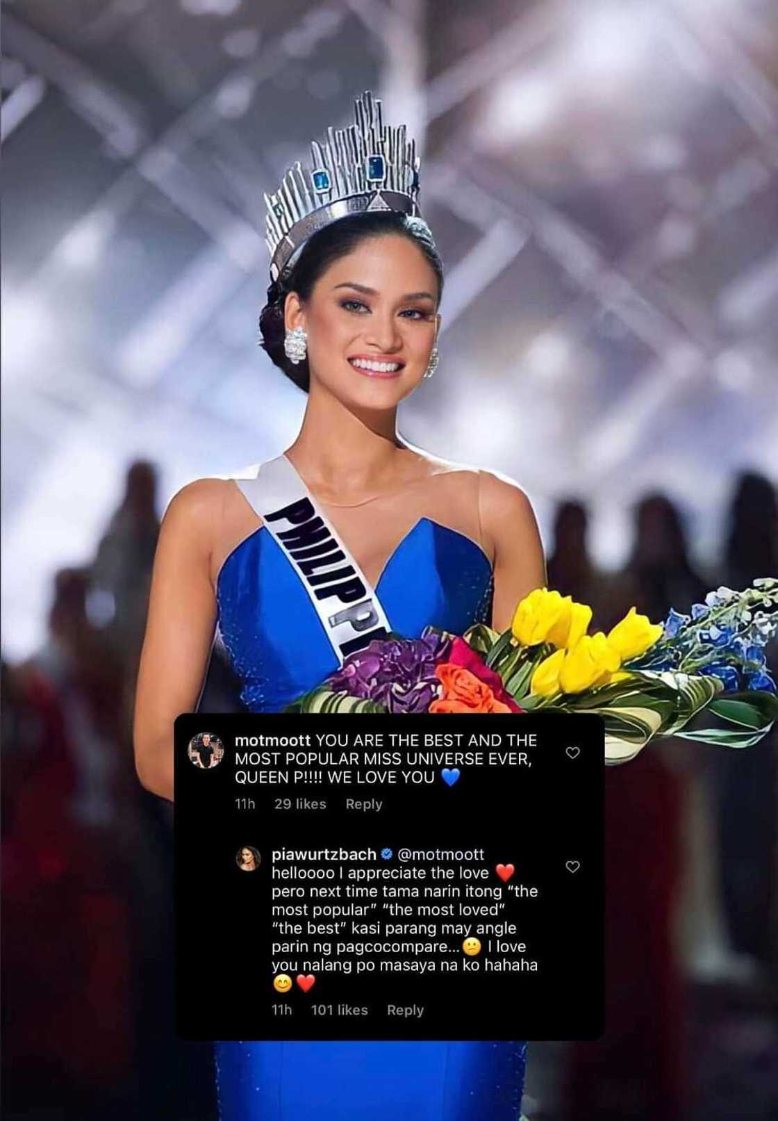 Pia Wurtzbach, rumesbak sa mga bashers na gumagawa ng isyu ukol sa kanya at kay Catriona Gray: “Bakit ako?”