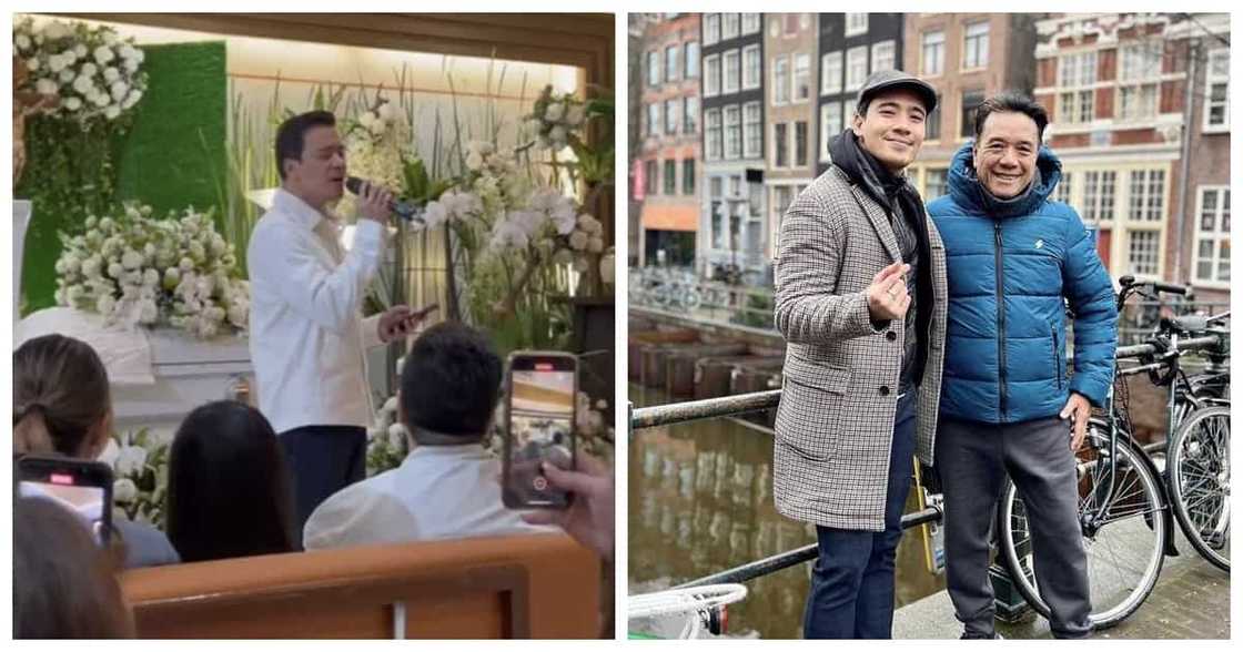 Video ng madamdaming performance ni Erik Santos sa burol ng kanyang ama, viral