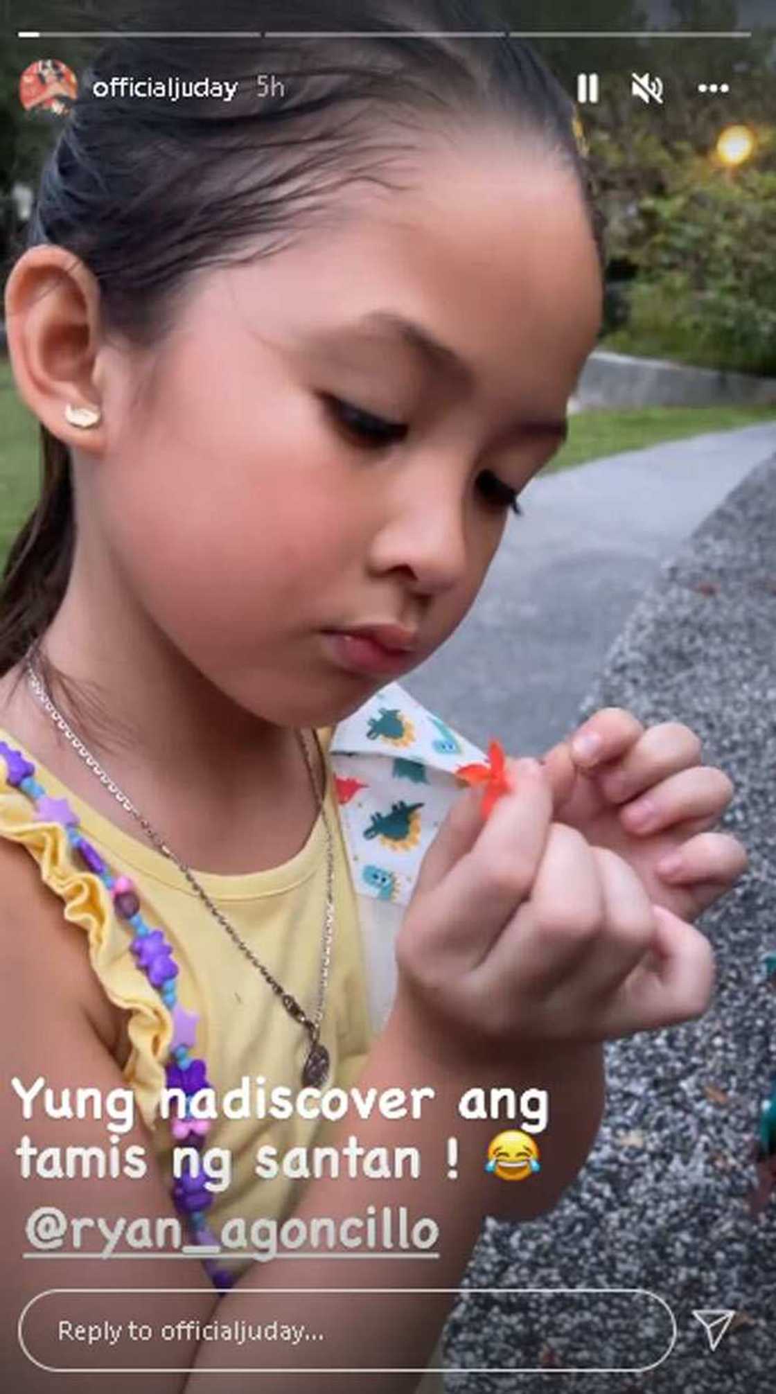 Judy Ann Santos ibinahagi ang cute na video ni Luna na first time kumain ng "santan"