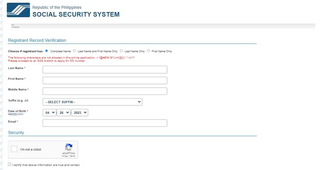 sss id requirements